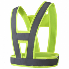 브이백 야광 반사 안전 조끼 야간 요원 안전띠, 그린, 1개