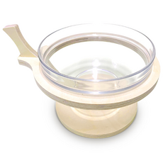 HEALING TIME BTOB Apple 原木水盆 + 玻璃碗 小型 NH-3221, 混合色, 1個