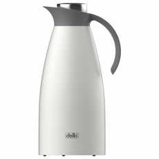 [델키] 블리스 스텐 보온보냉 주전자, 화이트, 1L