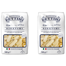 베티니 100% 이탈리아 듀럼밀 무염 리가토니 파스타면, 2개, 500g