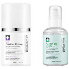 Cellformed 喚膚72小時去角質微針面霜 50ml+多效修護乳霜 150ml, 1組