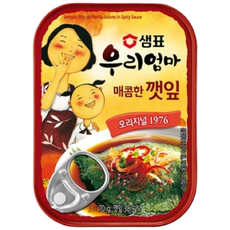 샘표 우리엄마 매콤한 깻잎, 70g, 12개