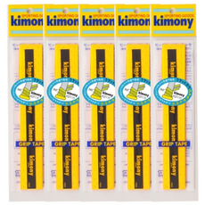 키모니 하이 소프트 스파이럴 그립 KGT105, 옐로우, 5개