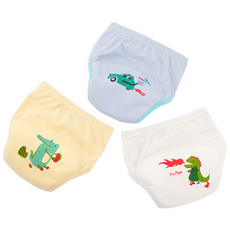 지피키즈 남아 여아 캐릭터 배변훈련팬티 파스텔동물, 악어세트, 1개