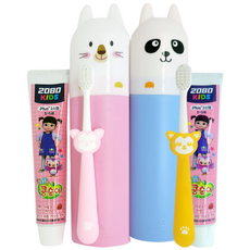 2080 유아 칫솔 치약 세트 (3세-5세), 2개