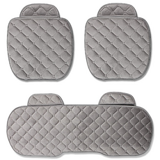 지엠지모터스 차량용 극세사 겨울방석, 3P방석 풀셋트 그레이, 1개