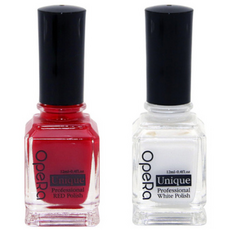 日本 OPERA Unique Renewal 2款指甲油, 紅色, 白色, 1個, 12ml