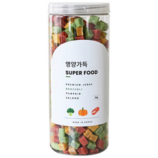 제로랩스 강아지 영양가득 져키, 브로콜리+단호박+연어, 1kg, 1개