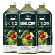 보넬드 아이엠 그린주스 100% NFC 착즙주스 (사과 그라비올라 케일 브로콜리), 3개, 1L