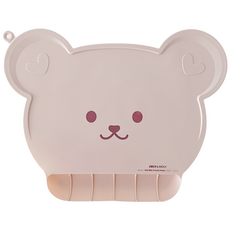 디비언트 흘림방지 방수 실리콘 테이블 식탁매트, 1개, 곰돌이 - 인디핑크