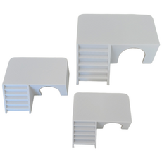 계단 은신처 S 크레 도마뱀 숨숨집, 1개, 화이트