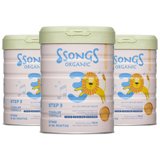쏭스 오가닉 베이비 골든라벨 3단계 750g 3캔+20ml스쿱 1개 증정, 3개
