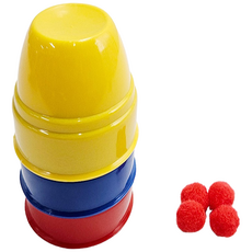 [KC인증] 각 컵 안에 볼을 한곳으로 모이게 할 수 있는 마술 컵앤볼(Cups & Balls)(대), 1세트