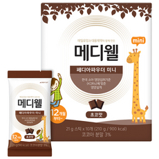 Mediwell 綜合維他命含鈣鋅粉包 巧克力口味 10包入, 210g, 1盒