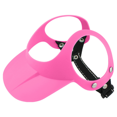 바시유 오픈 이어형 야외 자외선 차단 소형견 애완견 썬캡, 1개, 핑크