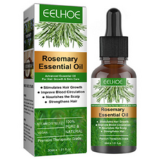 가려움증과 마른 두피를 제거하기 위해 분기 된 모발 관리를 개선하기 위해 로즈마리 모발 에센셜 오일 영양 및 수리, 2개, 30ml