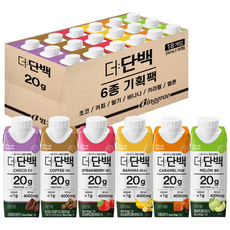 빙그레 더단백 드링크 6종 기획(초코 카라멜 커피 딸기 바나나 멜론) 총 18개, 250ml