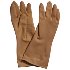 트루쿡 키친 천연 라텍스 고무장갑, 브라운, 대(L), 3개