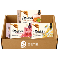 [홈앤키즈] 몬타냐 꿀홍차 20T+ 꿀케모마일 20T + 꿀히비스커스 20T, 1세트, 60개입, 1.5g