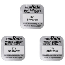 SR920S건전지 배터리 밧데리 371 370 SR69 AG6 호환 전지, 3세트
