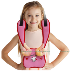 베베카 엔젤퍼피 차량용 어린이 어깨끈 안전벨트 커버 위치조절 패드, 핑크