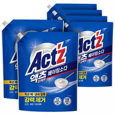 액츠 퍼펙트 베이킹소다 액상세제 리필, 2.2L, 6개