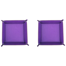 앤티스 사각 pu 보관함, 퍼플, 2개