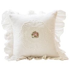 오라이프샵 플라워 레이스 프렌치 쇼파 쿠션커버 45X45cm 30X50cm