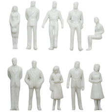 인체모형 백색사람 백색인체 모형 디오라마 테라리움 건축모형 재료, 1:50(10p)