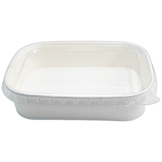 일회용 튼튼한 포장 용기 화이트 500ml 샌드위치 케이스 샐러드 김밥 떡 포장 용기, 50개, 1세트