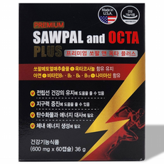프리미엄 쏘팔 앤 옥타 플러스 2개월분 쏘팔메토 옥타코사놀 전립선영양제 prostate, 3개, 60정
