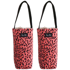 리틀치타 양면 누빔 에코백/텀블러 파우치/젖병 파우치/면100%, 핑크, 2개