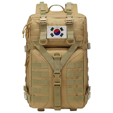 군인 전용 전술가방 대용량백팩+ 태극기, 900D 베이지