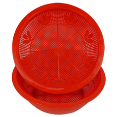 공갈소쿠리 새마을 원형채반 2p세트 야채 물빠짐 과일채반, 1개