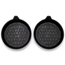 드앤올 차량용 실리콘 컵홀더 패드, 블랙, 2개