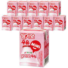 빙그레 딸기맛우유미니120mlX12팩/무료배송, 120ml, 12개