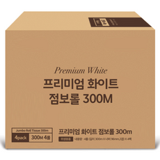 한예지 프리미엄 2겹 점보롤 화이트 300m, 1개, 16개입