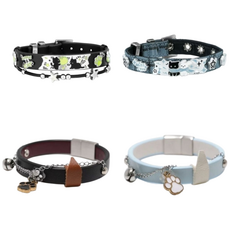 4개의 옷이 귀엽다! 블랙 고양이 녹색 사과 팔찌 새로운 틈새 디자인 달콤한 멋진 가죽 팔찌