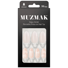 MUZ MAK 可重複使用杏仁形美甲片, 剪影, 5個