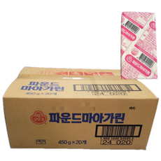 오뚜기 파운드 마가린 450g BOX 버터대용 업소용, 80개