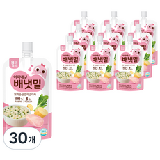 배냇밀 닭가슴살 감자 근대죽 후기 이유식, 100g, 30개, 혼합맛(닭가슴살/감자/근대)