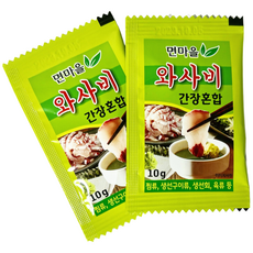 면마을 일회용 믹스간장와사비장 미니배달포장1봉지 1박스(12봉입) 1봉당 10g x 100개입, 1kg, 1개