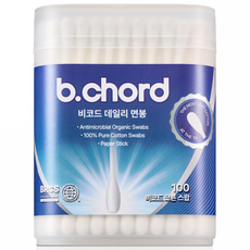 비코드 데일리 순면 100% 프리미엄 면봉, 1개, 100개입