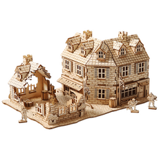 3D 입체퍼즐 전쟁 하우스 나무퍼즐 집중력 향상 DIY 퍼즐 모형집, 우드, 1개, 234피스