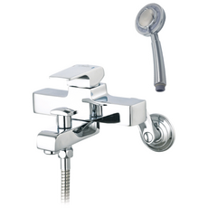 DOOJIN 方形浴缸淋浴龍頭淋浴頭本體+軟管+花灑掛架+花灑套組DB411, 1個