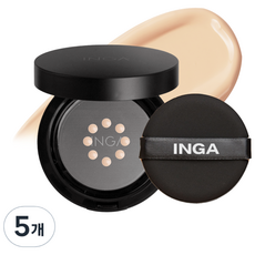 잉가 타투 쿠션 15g, 19N 라이트 바닐라, 5개