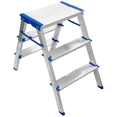 [오늘출발] 접이식 사다리 광폭형 가정용 광폭사다리 2단 3단 4단 5단 a형 알루미늄 경량 도배 우마 현장 발판넓은사다리, 1개