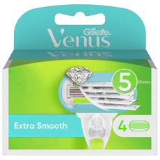 Venus 정품 엑스트라 스무스 여성용 면도날, 1개, 4개입