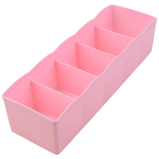 심플 디자인 5칸 일자형 컬러 다용도 수납함, 블루