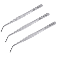 플러스리빙 의료용 핀셋 SUS 304 곡선형 12.5cm 14cm 16cm 정밀 집게 스테인레스, 1개, SUS304 곡선형 14cm